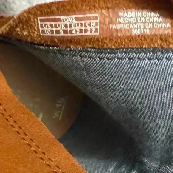 Toms  Lunata Brown Leather Heeled Bootie Size 10 - Picture 5 of 5